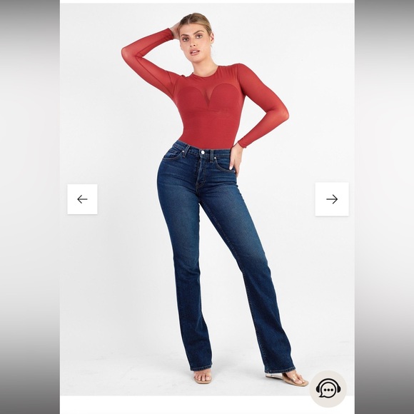 Mesh long sleeve shapewear bodysuit - Picture 3 of 3